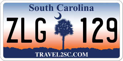 SC license plate ZLG129