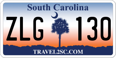 SC license plate ZLG130