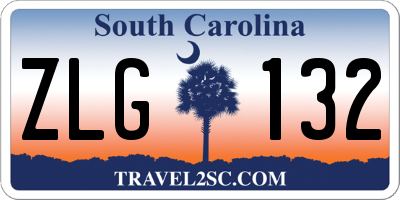SC license plate ZLG132