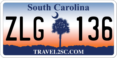SC license plate ZLG136