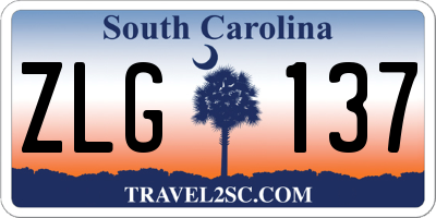SC license plate ZLG137