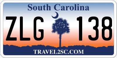 SC license plate ZLG138