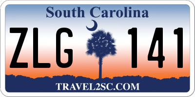 SC license plate ZLG141