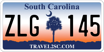 SC license plate ZLG145