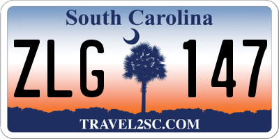 SC license plate ZLG147