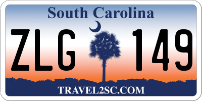 SC license plate ZLG149