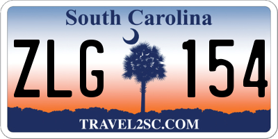 SC license plate ZLG154