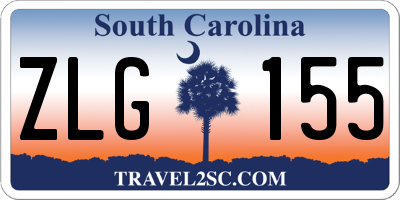 SC license plate ZLG155
