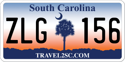 SC license plate ZLG156