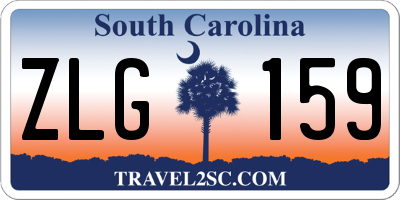 SC license plate ZLG159