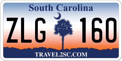 SC license plate ZLG160