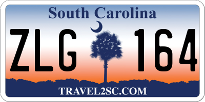 SC license plate ZLG164