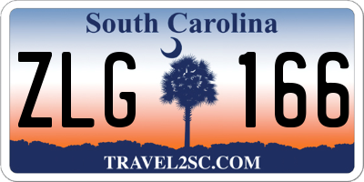 SC license plate ZLG166