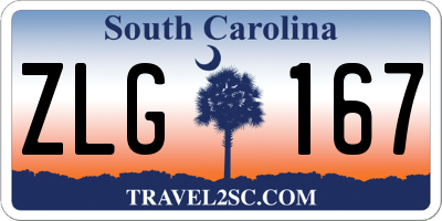SC license plate ZLG167