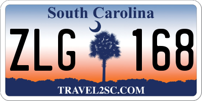 SC license plate ZLG168