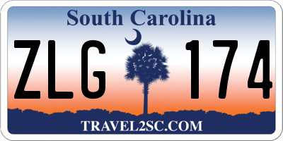 SC license plate ZLG174