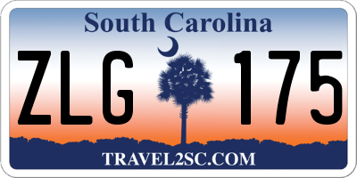 SC license plate ZLG175