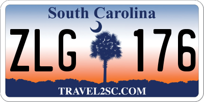 SC license plate ZLG176