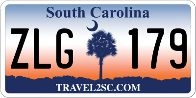 SC license plate ZLG179