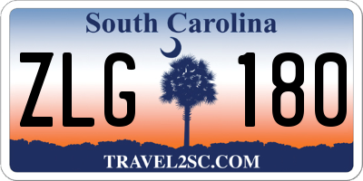SC license plate ZLG180
