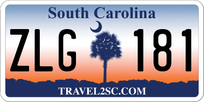 SC license plate ZLG181