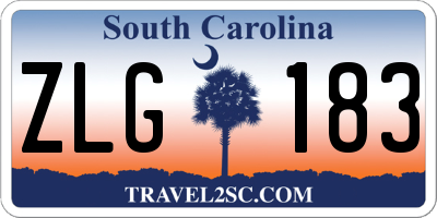 SC license plate ZLG183