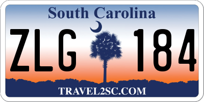 SC license plate ZLG184