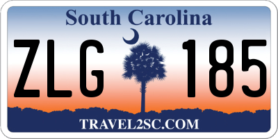 SC license plate ZLG185