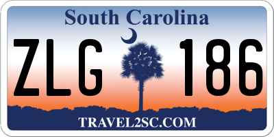 SC license plate ZLG186