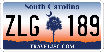 SC license plate ZLG189