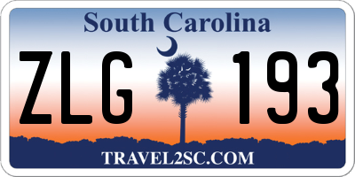 SC license plate ZLG193