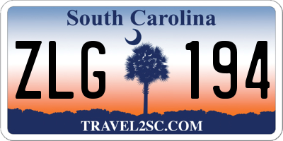 SC license plate ZLG194