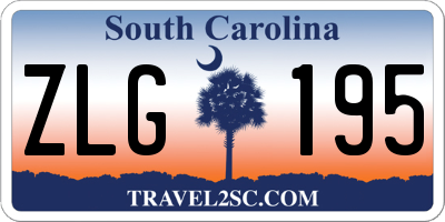 SC license plate ZLG195