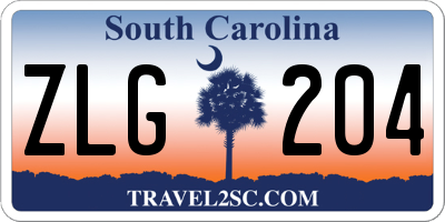 SC license plate ZLG204