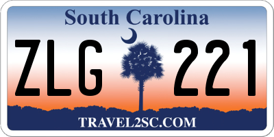 SC license plate ZLG221