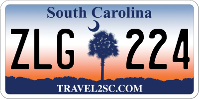 SC license plate ZLG224