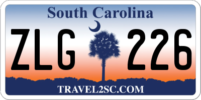SC license plate ZLG226
