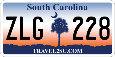 SC license plate ZLG228