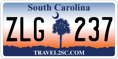SC license plate ZLG237