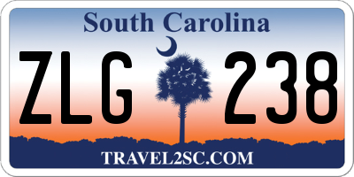 SC license plate ZLG238