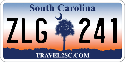 SC license plate ZLG241