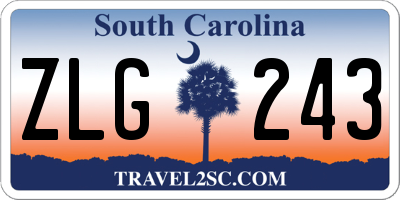 SC license plate ZLG243