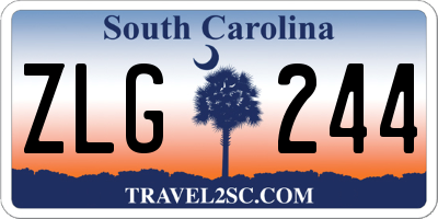 SC license plate ZLG244