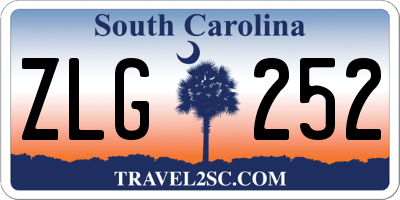 SC license plate ZLG252
