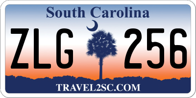 SC license plate ZLG256