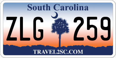 SC license plate ZLG259