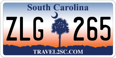 SC license plate ZLG265