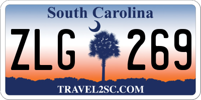 SC license plate ZLG269