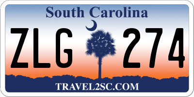 SC license plate ZLG274
