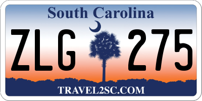 SC license plate ZLG275
